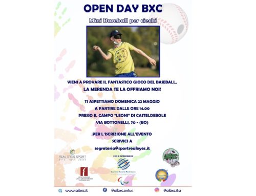 AIBXC e RES organizzano open day minibaseball a Bologna